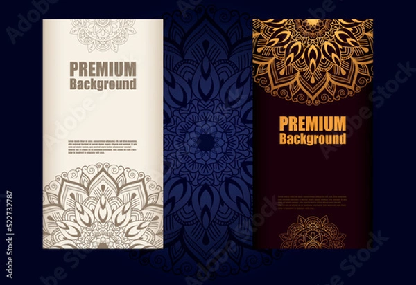 Obraz Premium and Luxury ornamental mandala background with arabic islamic east pattern style premium vector 