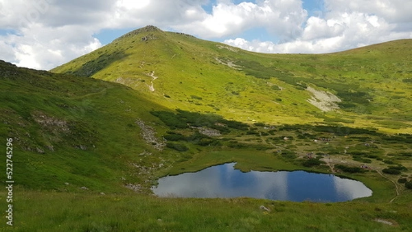 Obraz landscape with lake and mountains