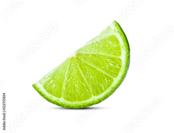 Obraz Juicy slice of lime isolated on transparent png