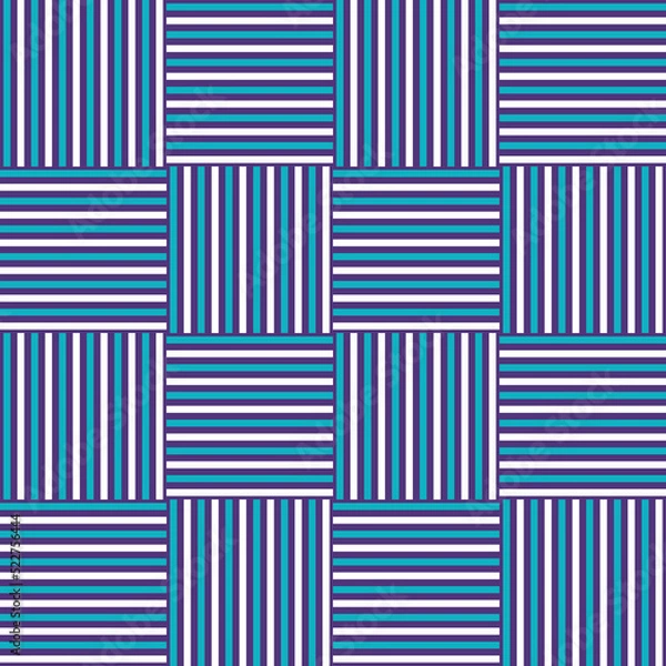 Obraz Navy seamless pattern with white and blue stripes.