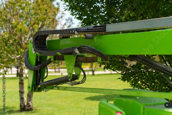 Obraz Equipment for pruning trees in park