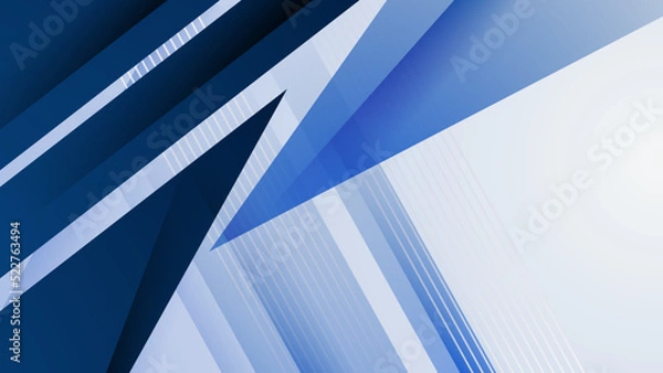 Obraz Blue and white geometric shapes abstract background geometry shine and layer element vector for presentation design. Suit for business, corporate, institution, party, festive, seminar, and talks.