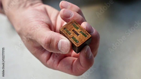 Obraz 古い麻雀牌　手