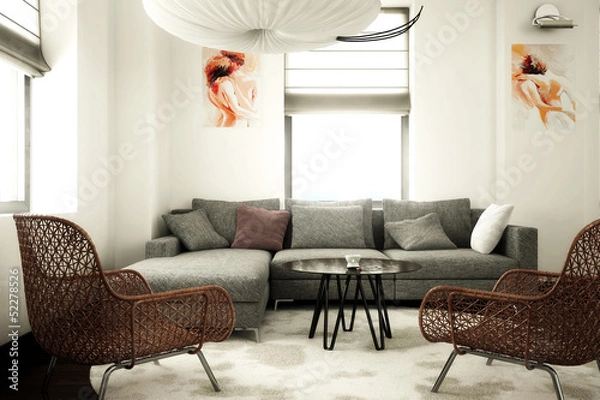 Fototapeta Contemporary design furnishing