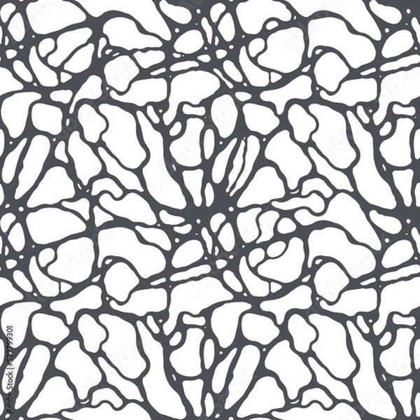 Obraz seamless pattern abstract graphics black and white