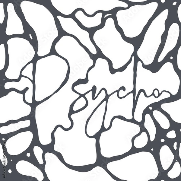 Obraz seamless pattern abstract graphics lettering psycho