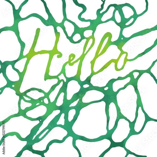 Obraz pattern abstract graphics gradient lettering hello
