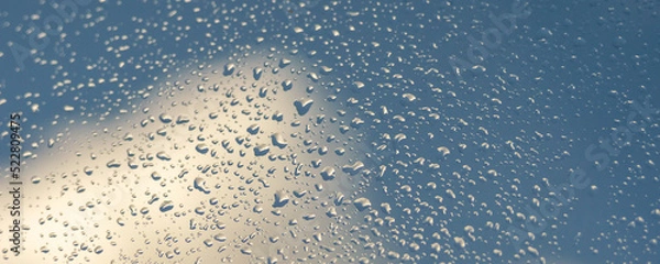 Obraz raindrops on glass, selective focus