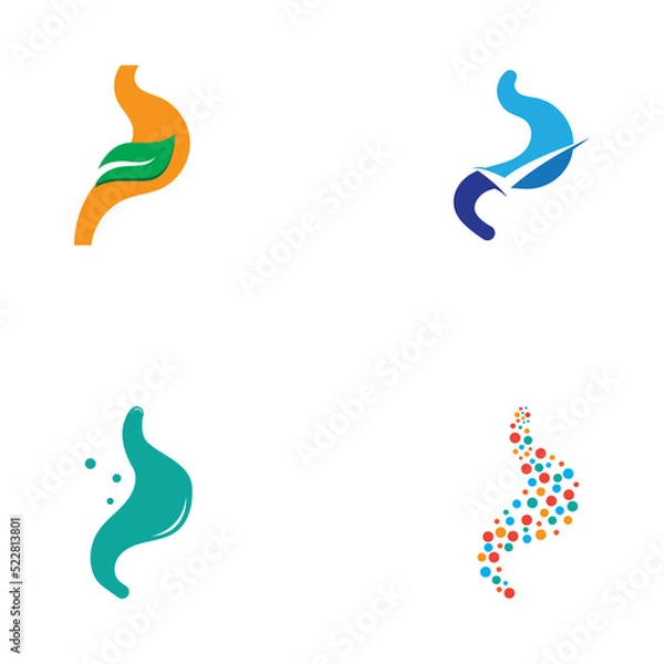 Fototapeta stomach care icon designs