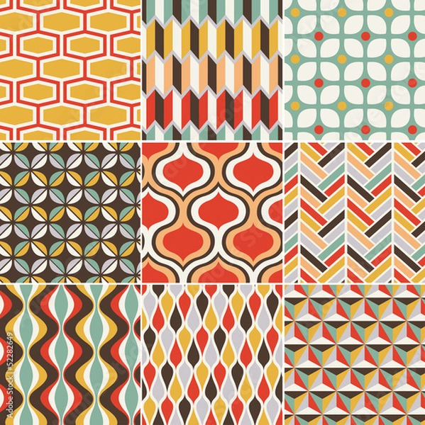 Obraz seamless retro pattern