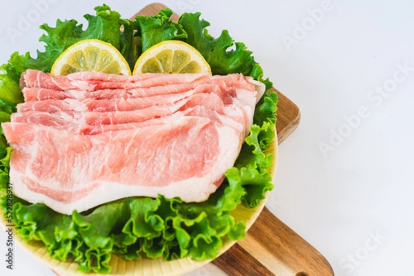 Fototapeta 豚肉　ロース　薄切り