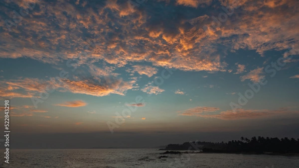 Fototapeta Cloudy sky over the Indian Ocean