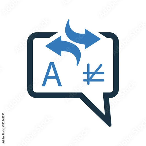 Fototapeta Localization and translation icon. Simple editable vector graphics.