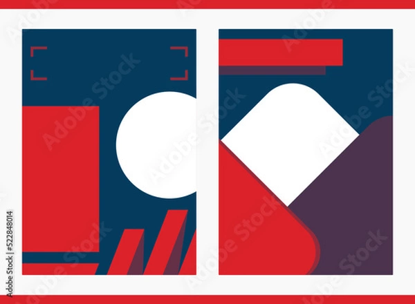Fototapeta Corporate posters template design with red color then make this design so eyecathing