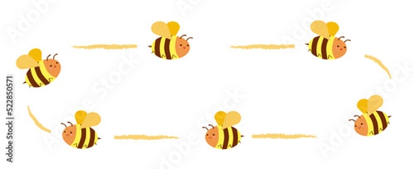 Obraz はたらくミツバチ　枠　デコレーション　フレーム
