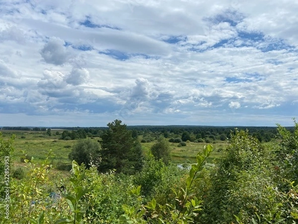 Obraz clouds over the river