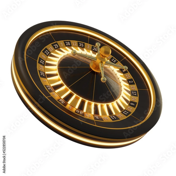 Fototapeta Casino Roulette Design Element Composition 3D Rendering