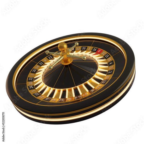 Fototapeta Casino Roulette Design Element Composition 3D Rendering