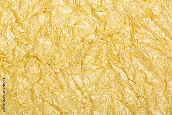 Obraz Golden foil crumpled background texture