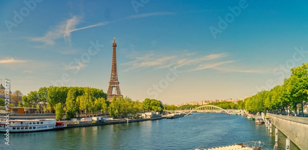 Fototapeta Tour Eiffel vista dalla Senna