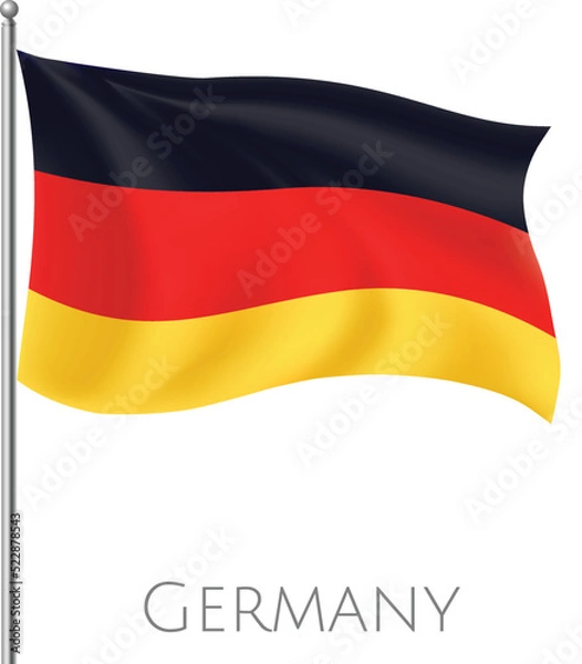 Fototapeta Germany fly flag with abstract vector art work and background design