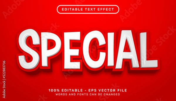 Fototapeta special 3d text effect and editable text effect