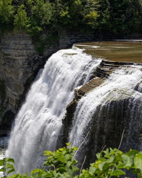 Fototapeta face in waterfall