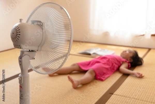 Fototapeta 女の子の夏のお昼寝