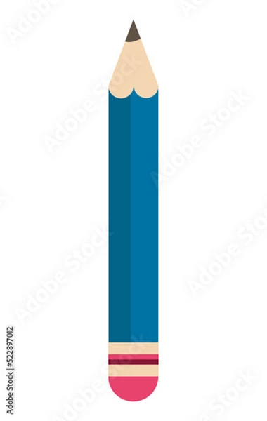 Obraz blue pencil school supply
