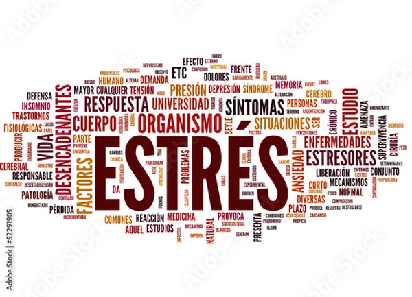 Obraz Estrés (tag cloud español)