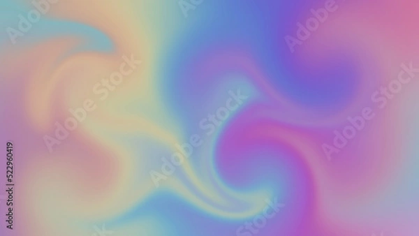 Obraz smooth colorful paints in a circular motion, abstract background in holographic colors