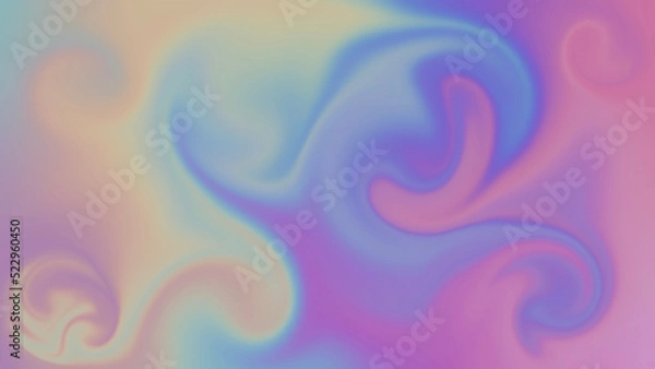 Obraz the soft flow of smoky liquids, abstract background in holographic colors with pink, purple, blue, and yellow