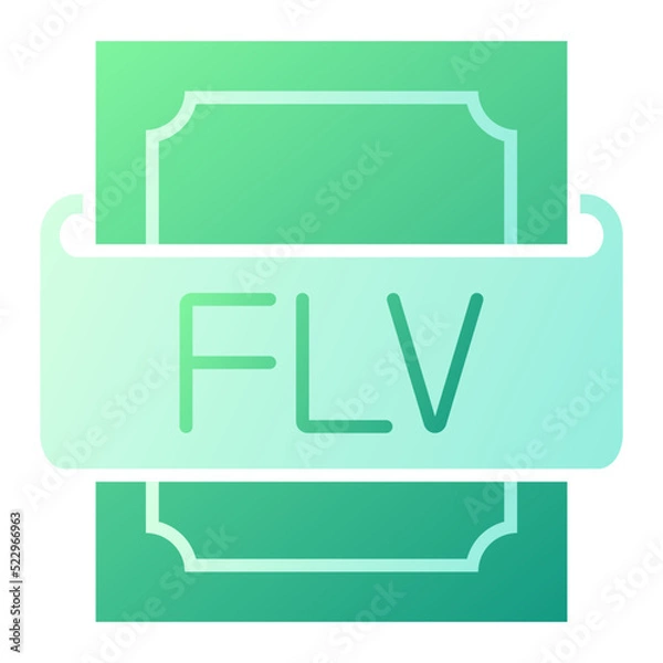 Fototapeta Flv Icon