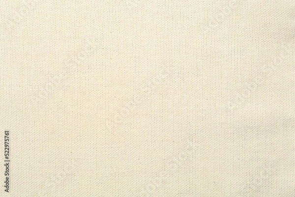 Fototapeta Texture of natural burlap fabric as background, top view
