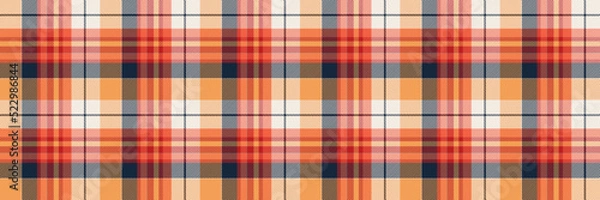 Fototapeta Plaid pattern design. Tartan fabric texture. Check textile in vector.