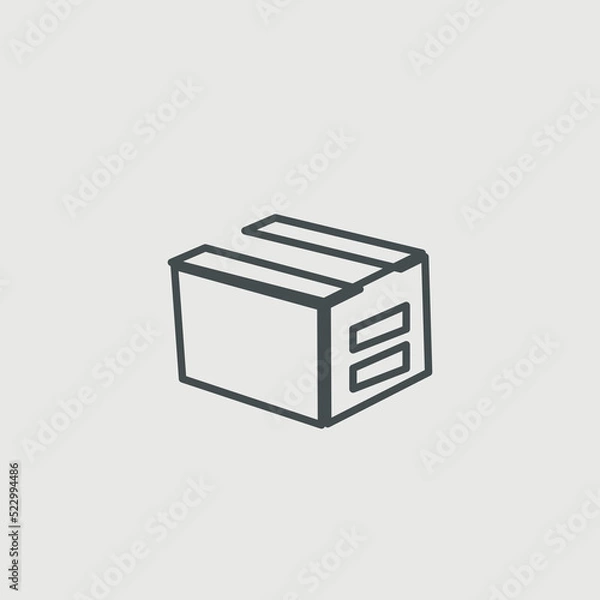 Fototapeta Box parcel icon