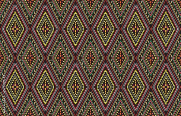 Fototapeta Geometric ethnic pattern design for background or wallpaper.
