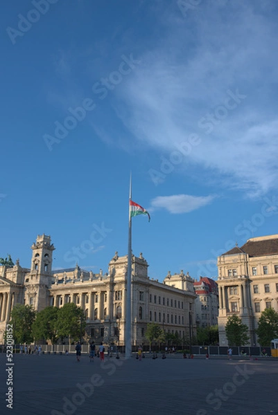 Obraz Hungarian flag in main square