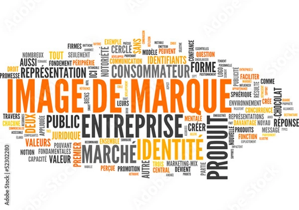 Fototapeta Image de marque (tag cloud français)