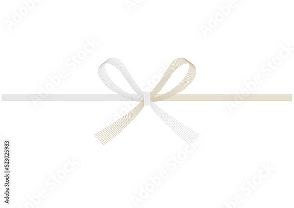 Obraz のし紙_金銀花結び（蝶結び）_熨斗なし_７本_A4サイズ