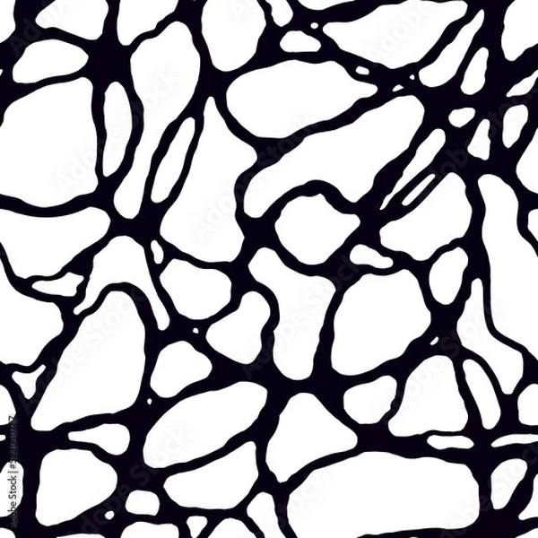 Obraz seamless pattern abstract graphics black and white