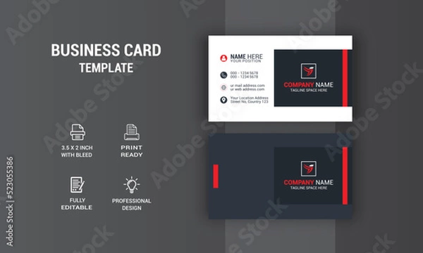 Obraz Creative Business Card Design. Card Design. Photos & Vector Standard Template