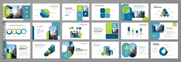 Obraz Business presentation slides templates