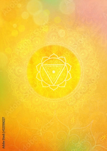Obraz 삽화, 미술, 도안, 장식, 실루엣, 요가, 포스터, 배경, 노랑, 파워, 에너지, 차크라
