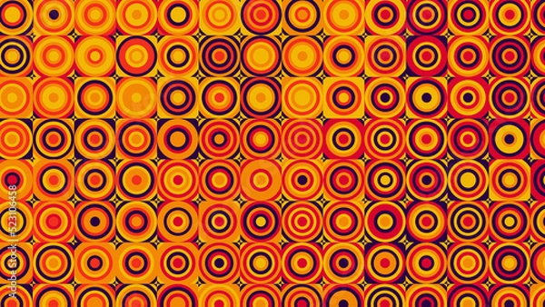Obraz red and orange geometric pattern, seamless wallpaper