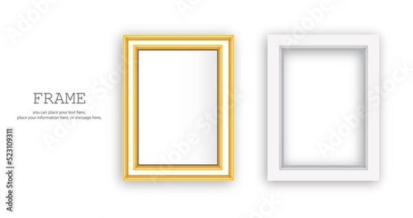 Fototapeta Square frame empty vector background. Picture frame