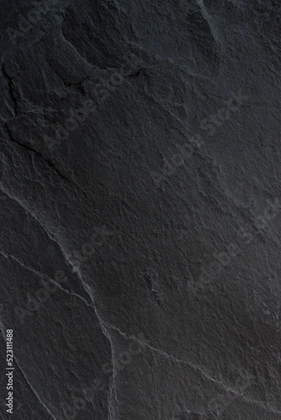 Fototapeta Dark grey black slate background or texture.