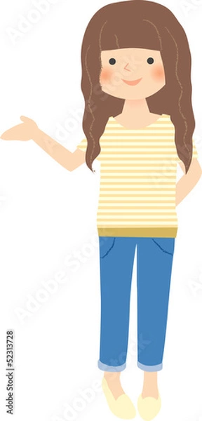 Obraz 案内をする女性