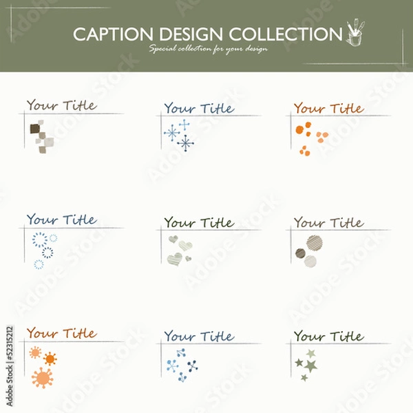 Fototapeta Caption Design Collection