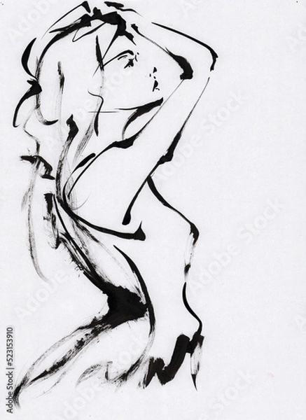 Fototapeta 墨絵の女性２０２２年